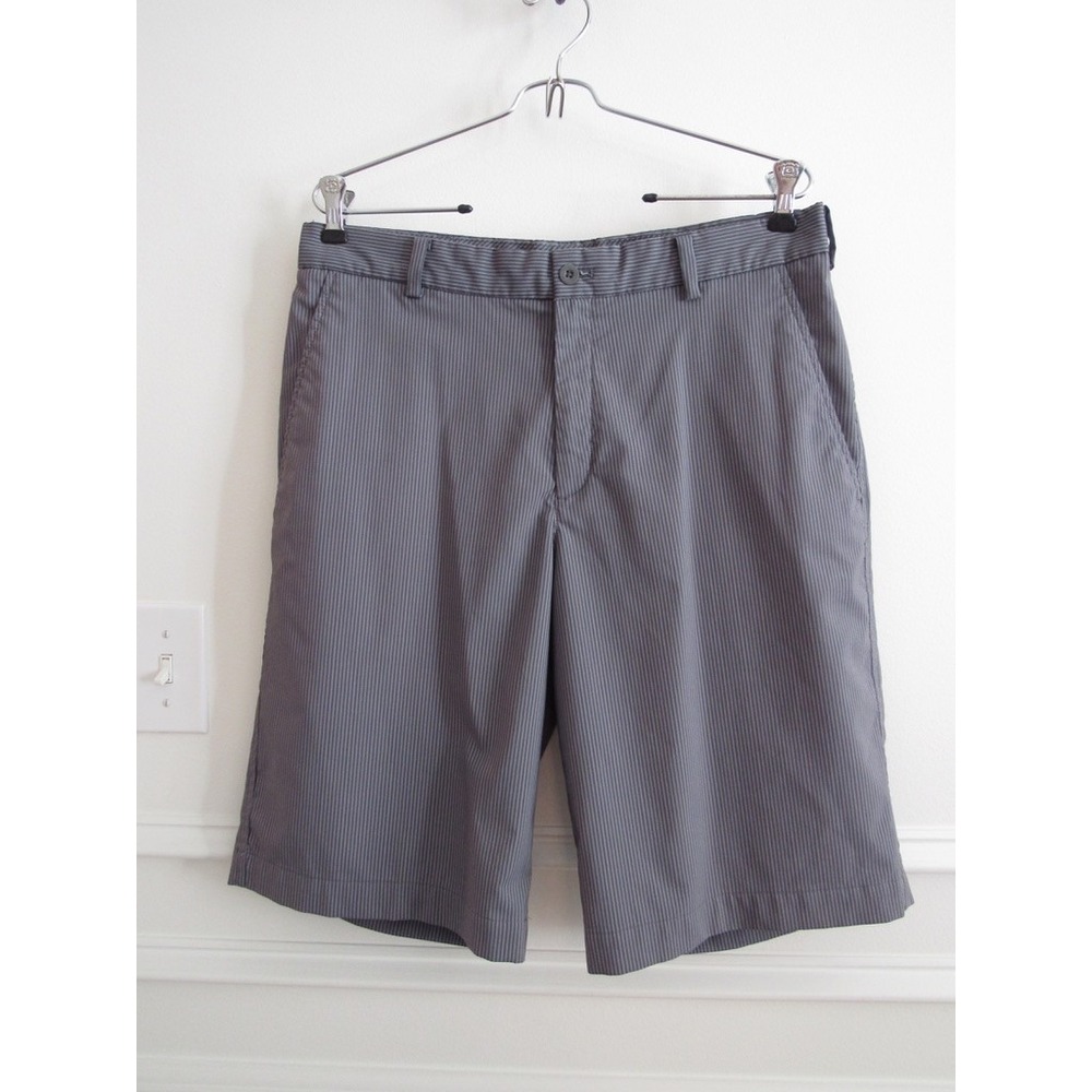 Nike Golf Mens Grey Stripe Performance Shorts Size 32 Stretch